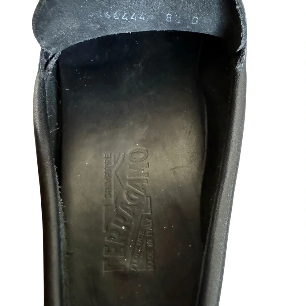 Salvatore Ferragamo Horsebit Loafers Black Driver Shoes Men’s